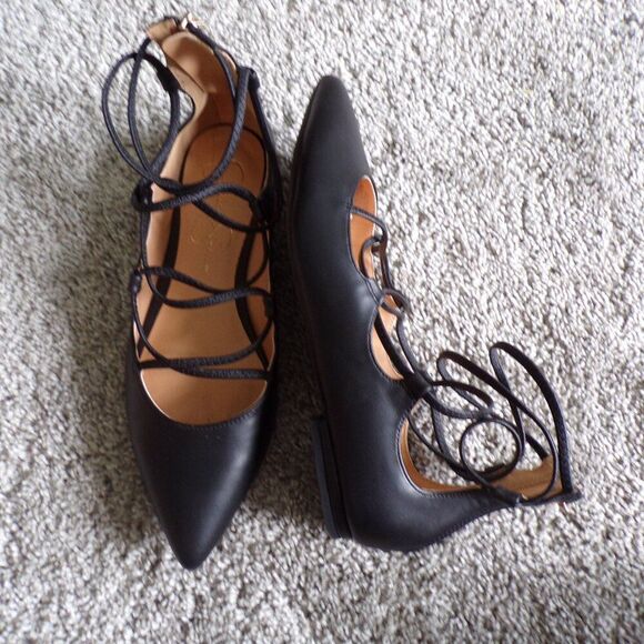 NWOT Jessica Simpson lace up flats 7 - Picture 1 of 7